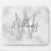Personalisiertes Monogramm und Name für das weiße Mousepad (Vorne)