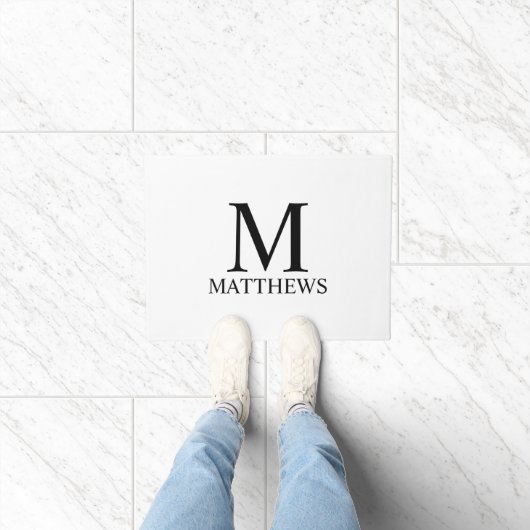Personalisiertes Monogramm und Name Fußmatte (Indoor)