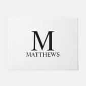 Personalisiertes Monogramm und Name Fußmatte (Vorderseite)