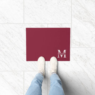 Personalisiertes Monogramm und Name Fußmatte