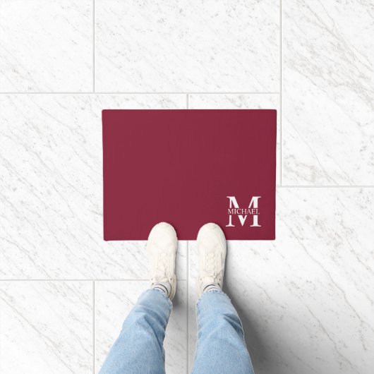 Personalisiertes Monogramm und Name Fußmatte (Indoor)