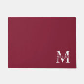 Personalisiertes Monogramm und Name Fußmatte (Vorderseite)