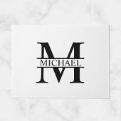 Personalisiertes Monogramm und Name Fußmatte