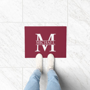 Personalisiertes Monogramm und Name Fußmatte