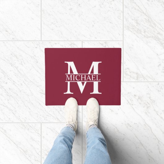 Personalisiertes Monogramm und Name Fußmatte (Indoor)