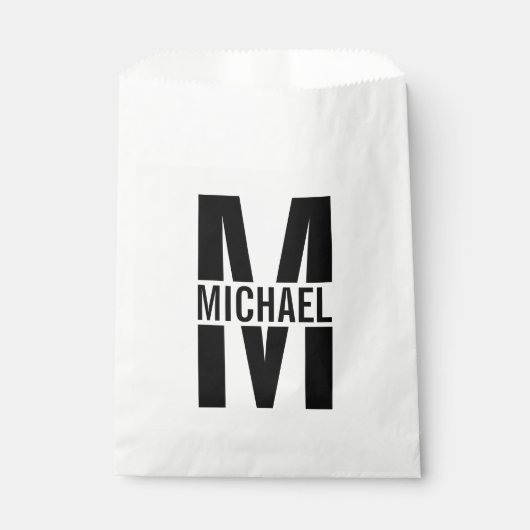 Personalisiertes Monogramm und Name Fvor Bag Geschenktütchen (Vorderseite)