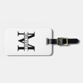 Personalisiertes Monogramm und Name Gepäckanhänger (Vorderseite horizontal)