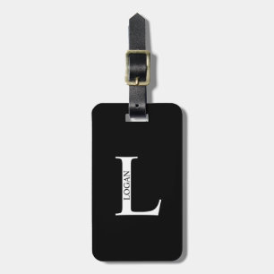 Personalisiertes Monogramm und Name Gepäckmarke Gepäckanhänger