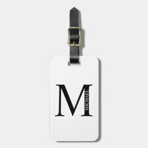 Personalisiertes Monogramm und Name Gepäckmarke Gepäckanhänger