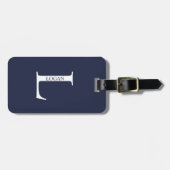 Personalisiertes Monogramm und Name Gepäckmarke Gepäckanhänger (Vorderseite horizontal)