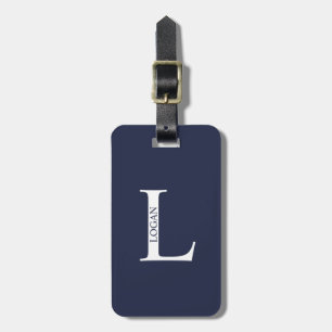 Personalisiertes Monogramm und Name Gepäckmarke Gepäckanhänger