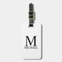 Personalisiertes Monogramm und Name Gepäckmarke