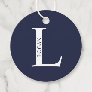Personalisiertes Monogramm und Name Geschenkanhänger