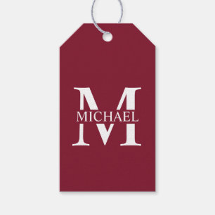 Personalisiertes Monogramm und Name Geschenkanhänger