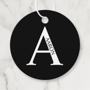 Personalisiertes Monogramm und Name Geschenkanhänger