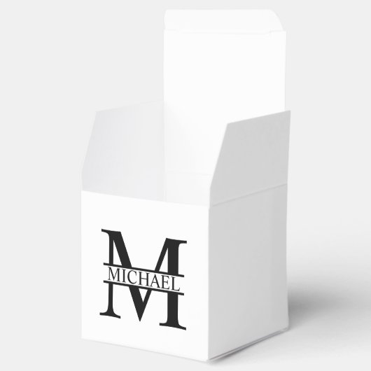 Personalisiertes Monogramm und Name Geschenkschachtel (Geöffnet)