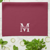 Personalisiertes Monogramm und Name Geschirrtuch (Gefaltet)