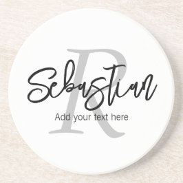 Personalisiertes Monogramm und Name Getränkeuntersetzer