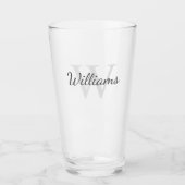Personalisiertes Monogramm und Name Glas (Vorderseite)