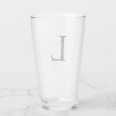 Personalisiertes Monogramm und Name Glas (Rückseite)