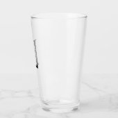 Personalisiertes Monogramm und Name Glas (Links)