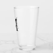 Personalisiertes Monogramm und Name Glas (Links)