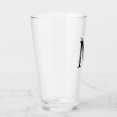 Personalisiertes Monogramm und Name Glas (Rechts)