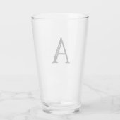 Personalisiertes Monogramm und Name Glas (Rückseite)