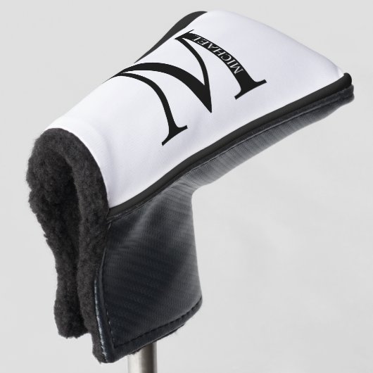 Personalisiertes Monogramm und Name Golf Head Cove Headcover (3/4 Vorderseite)