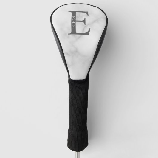 Personalisiertes Monogramm und Name Golf Head Cove Headcover (Vorderseite)