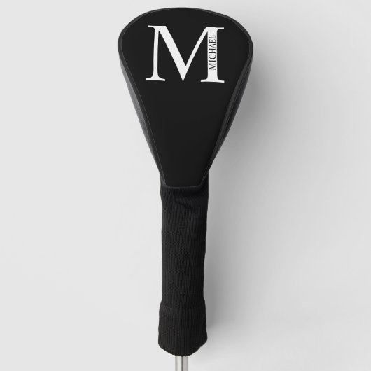 Personalisiertes Monogramm und Name Golf Head Cove Headcover (Vorderseite)