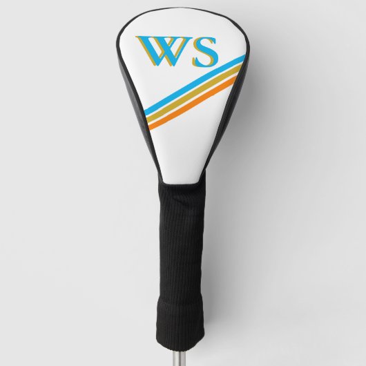 Personalisiertes Monogramm und Name Golf Headcover (Vorderseite)