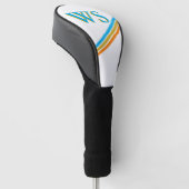 Personalisiertes Monogramm und Name Golf Headcover (angewinkelt)