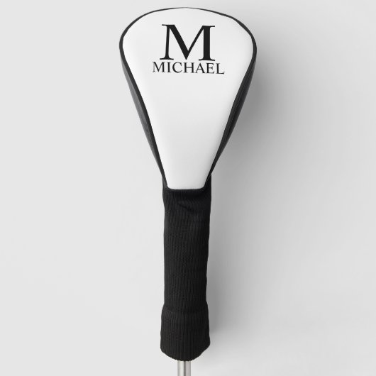 Personalisiertes Monogramm und Name Golf Headcover (Vorderseite)