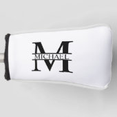 Personalisiertes Monogramm und Name Golf Headcover (Vorderseite)