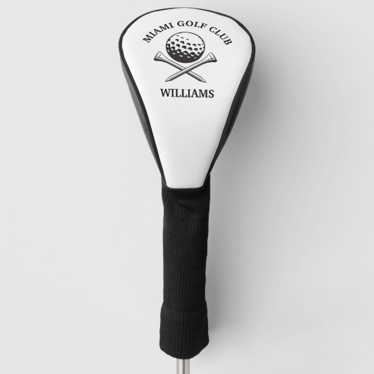 Personalisiertes Monogramm und Name Golf Headcover (Vorderseite)