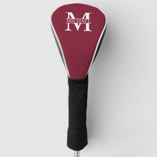 Personalisiertes Monogramm und Name Golf Headcover (Vorderseite)