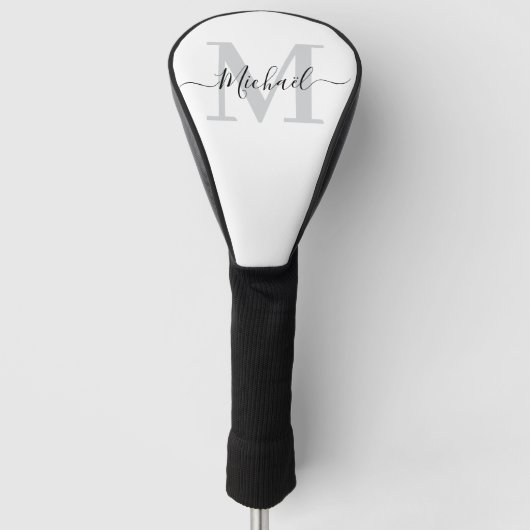 Personalisiertes Monogramm und Name Golf Headcover (Vorderseite)