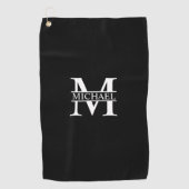 Personalisiertes Monogramm und Name Golfhandtuch (Vorderseite)