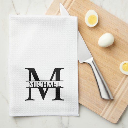 Personalisiertes Monogramm und Name Handtuch (Viertel Falte)