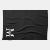 Personalisiertes Monogramm und Name Handtuch (Horizontal)