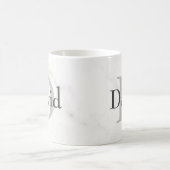 Personalisiertes Monogramm und Name im Marmorstil Kaffeetasse (Mittel)