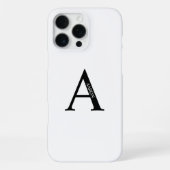 Personalisiertes Monogramm und Name iPhone Hülle (Rückseite)