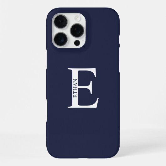 Personalisiertes Monogramm und Name iPhone Hülle (Rückseite)