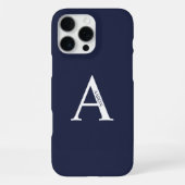 Personalisiertes Monogramm und Name iPhone Hülle (Rückseite)