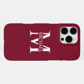 Personalisiertes Monogramm und Name iPhone Hülle (Rückseite (Horizontal))