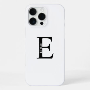 Personalisiertes Monogramm und Name iPhone 16 Pro Max Hülle