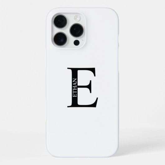 Personalisiertes Monogramm und Name iPhone Hülle (Rückseite)