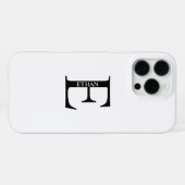 Personalisiertes Monogramm und Name iPhone Hülle (Rückseite (Horizontal))