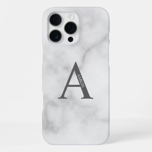 Personalisiertes Monogramm und Name iPhone Hülle (Rückseite)